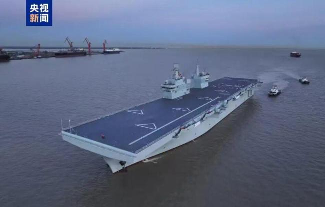 又一艘电磁弹射舰首次试航,中国海军再添独门利器!