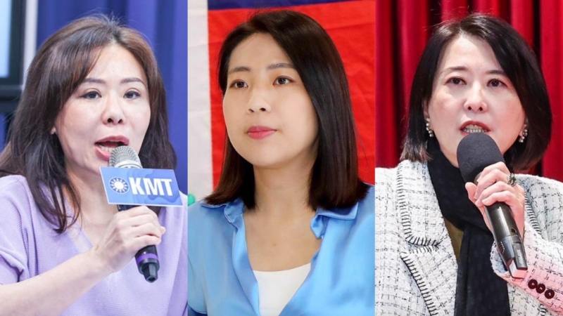 全台大罢免延烧，中选会统计目前已有35位蓝委进入二阶联署，罢免民进党立委案则仍在补件中。而今日就有一份最新民调指出，国民党立委李彦秀（左）、徐巧芯（中）及王鸿薇（右）的罢免支持度。（中时资料照合成）