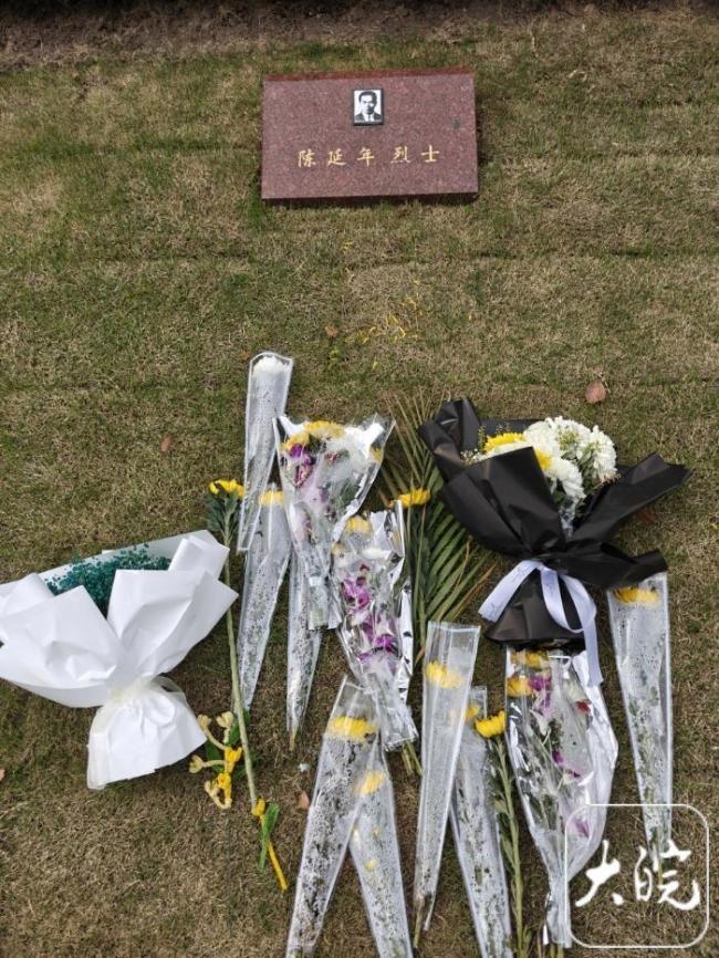 陈延年和陈乔年烈士墓前鲜花不断