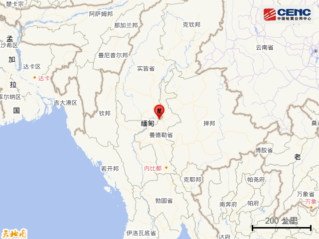 本次地震的震中位置 图源：中国地震台网