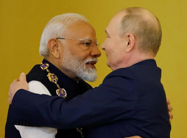 普京说俄无权干涉中印关系