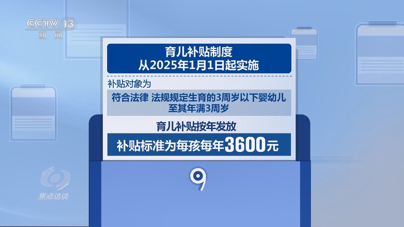 焦点访谈｜育儿“小切口” 补贴“大民生” 这项重大举措惠及千万家庭