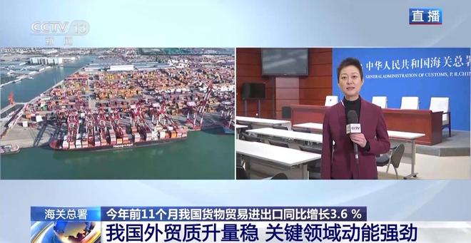 视频丨成绩亮眼!我国外贸质升量稳 关键领域动能强劲