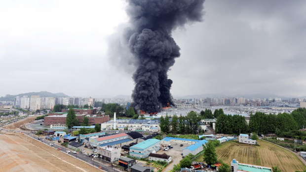 韩国锦湖轮胎厂大火
