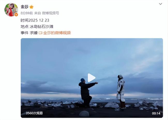 金莎答应男友求婚 两人相差19岁