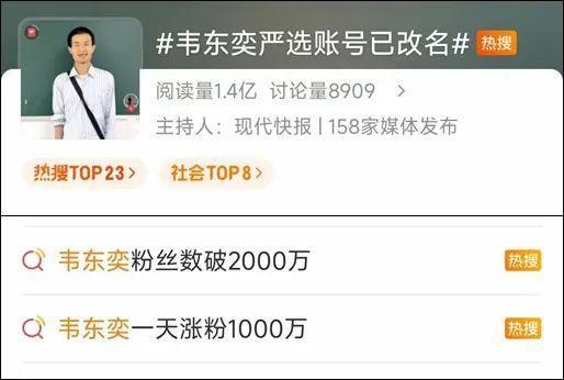 有账号起名韦东奕严选带货