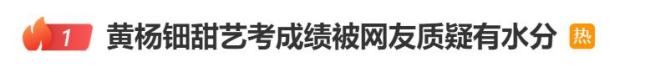 黄杨钿甜艺考成绩被质疑 母校回应