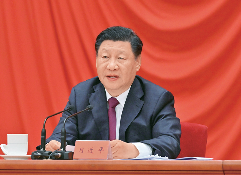 激励新时代青年在中国式现代化建设中挺膺担当 2022年5月10日,庆祝中国共产主义青年团成立100周年大会在北京人民大会堂隆重举行。中共中央总书记、国家主席、中央军委主席习近平在大会上发表重要讲话。 新华社记者 岳月伟/摄