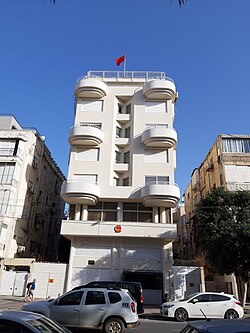 中国驻以色列大使馆。 中国驻以色列大使馆。