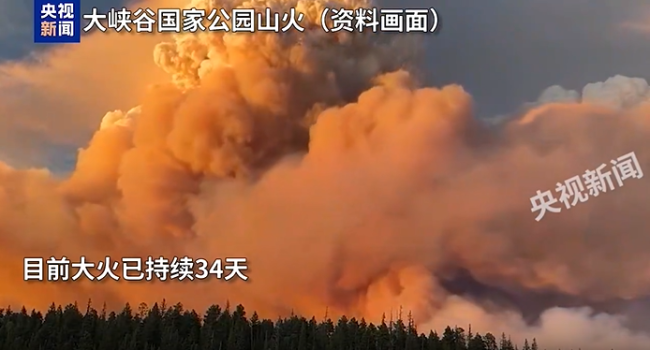 美中西部频发林火 目前已持续34天