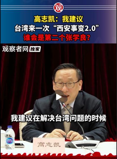 高志凯建议台湾再来一次西安事变