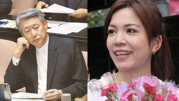 钟沛君(右)认为郭智辉(左)带领“经济部”做出错误的能源政策,比宴客22万更严重。 钟沛君(右)认为郭智辉(左)带领“经济部”做出错误的能源政策,比宴客22万更严重。