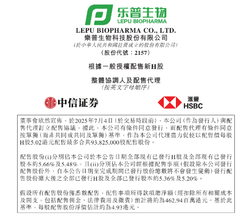 H股公告