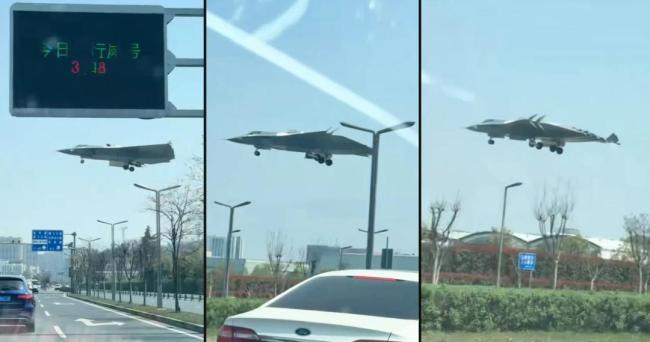 歼-36低空“横穿马路” 美媒激动了 并列双座布局引关注