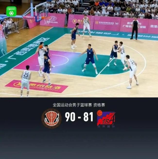 北京男篮获得全运会正赛参赛资格