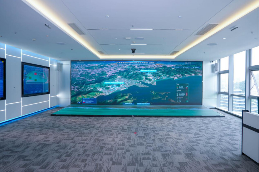 深圳市盐田低空融合飞行指挥中心暨低空经济产业服务中心正式启用。图源工业和信息化部电子第五研究所