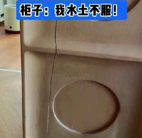 网购木家具不敌气候差全柜干裂还变形 网友：柜子它水土不服
