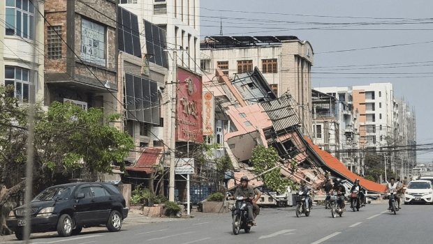 缅甸中部当地时间28日中午发生黎克特制7.9级强震