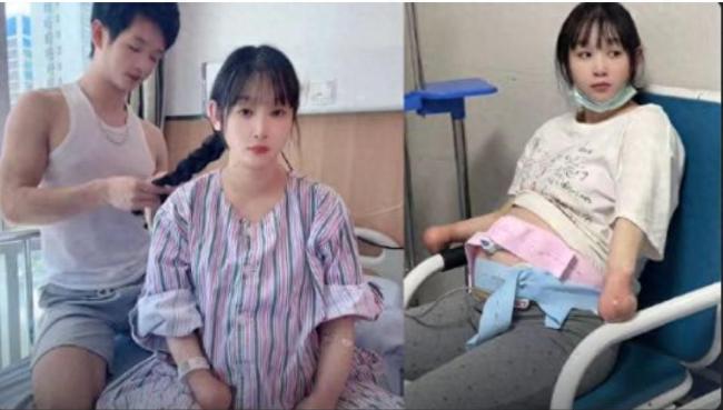 00后无手女子顺利产女
