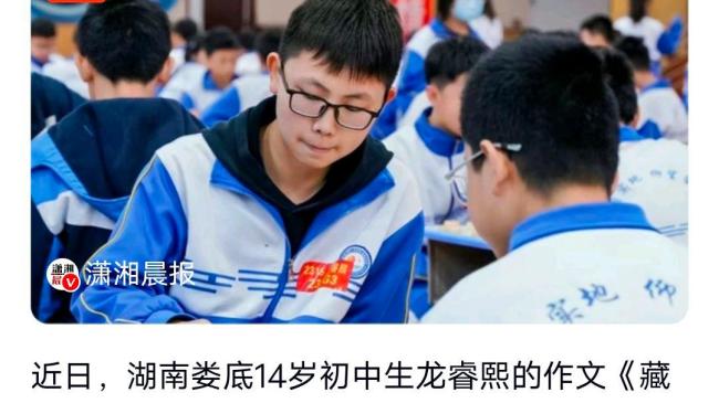 初中生作文看哭全网 本人回应