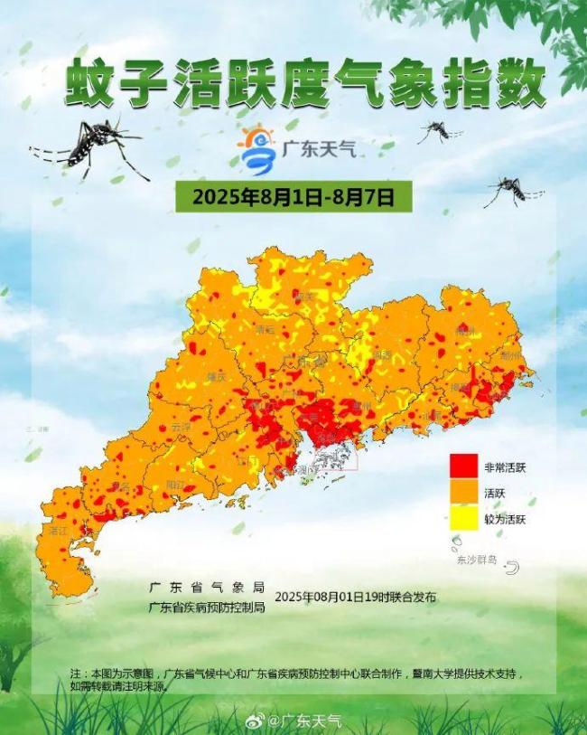 广东发布蚊子活跃度气象指数