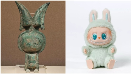 洛阳博物馆有2000多年前的历史青铜Labubu？