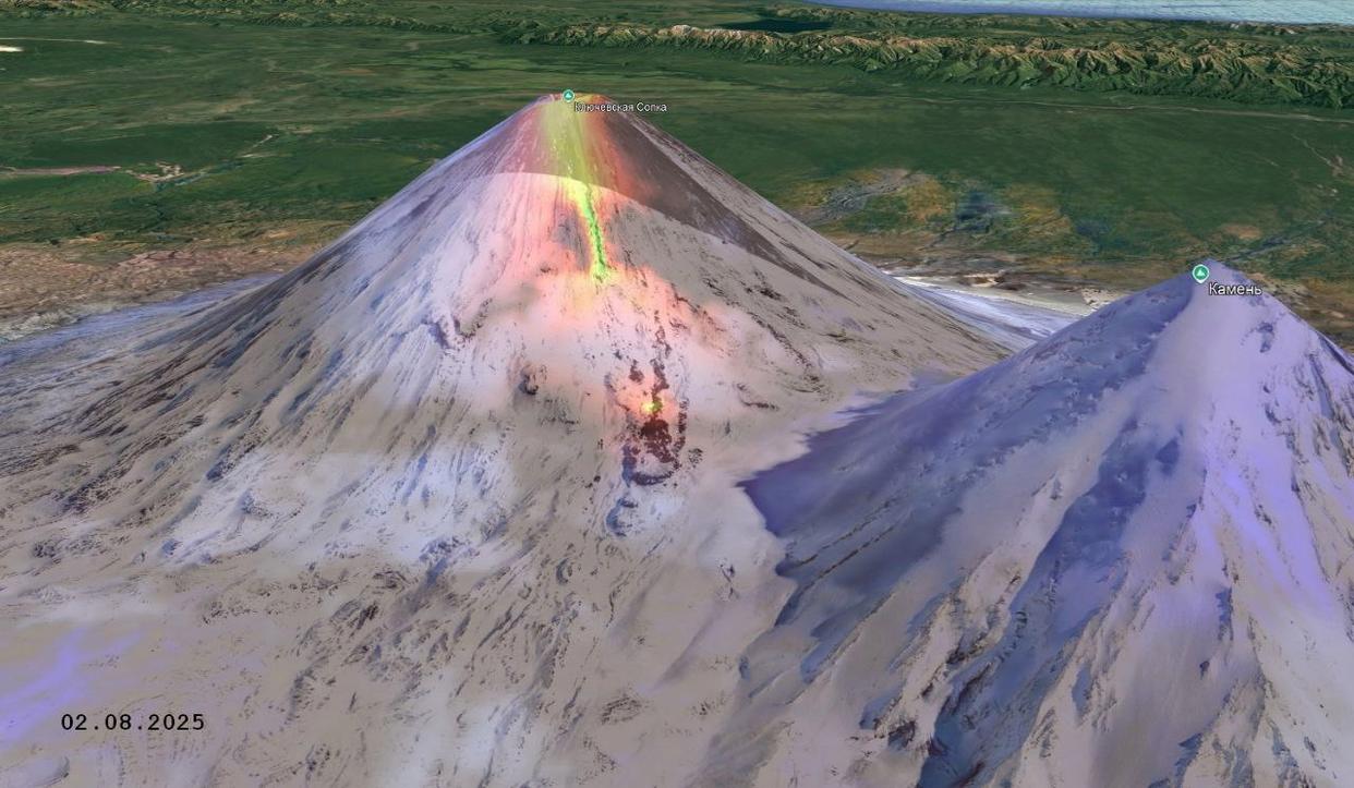 △俄罗斯科学院远东分院火山学与地震学研究所3日发布的图片