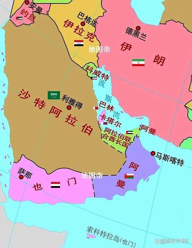 巴基斯坦和沙特的地图 共同防御协议背后的考量