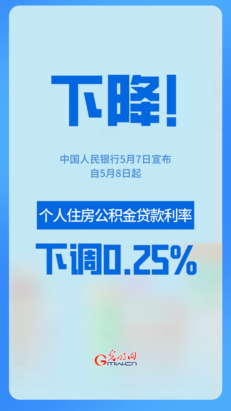 海报丨个人住房公积金贷款利率 明起下调！