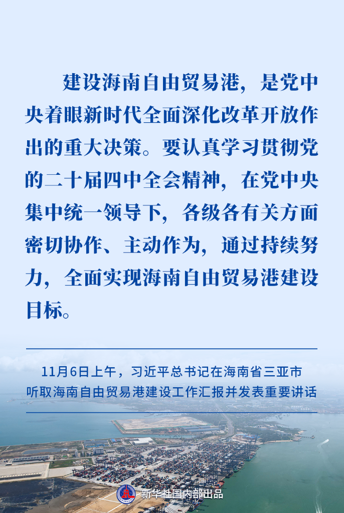 高标准建设海南自贸港，习近平总书记提出明确要求