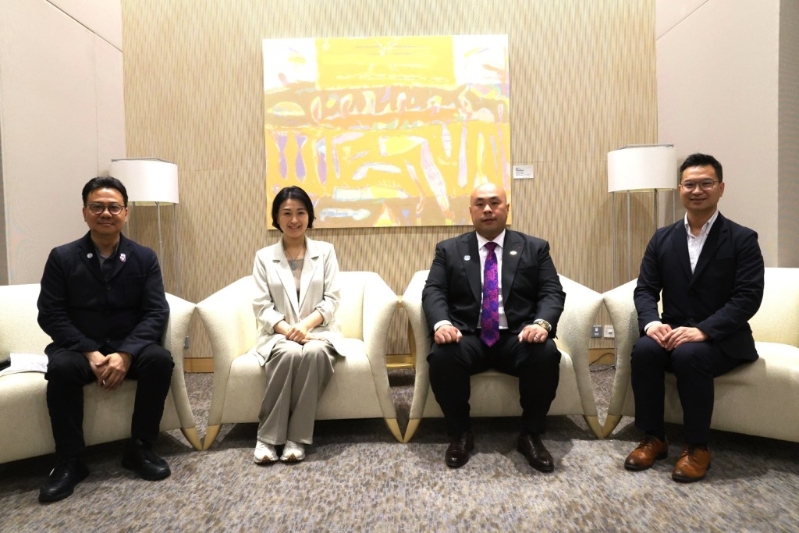 湾仔区的伍凯诚、黄大仙区朱颖诗、葵青区的马家骏和九龙城区左滙雄（左至右），四人都是国家安全教育地区导师。