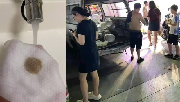 杭州自来水飘“鼠尸臭”，民众吓坏抢买瓶装水。