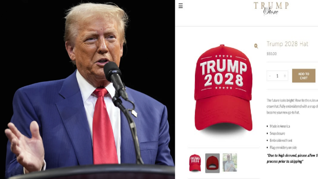 虽然特朗普企业在卖“特朗普2028”的帽子,但是特朗普最新的访问,否认他想争取第3个任期。 虽然特朗普企业在卖“特朗普2028”的帽子,但是特朗普最新的访问,否认他想争取第3个任期。