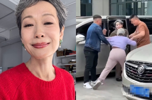 叶童遭疯狂粉丝拉下车。（图／翻摄自叶童、新浪娱乐微博）