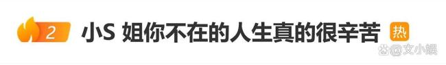 小S：姐你不在的人生真的很辛苦
