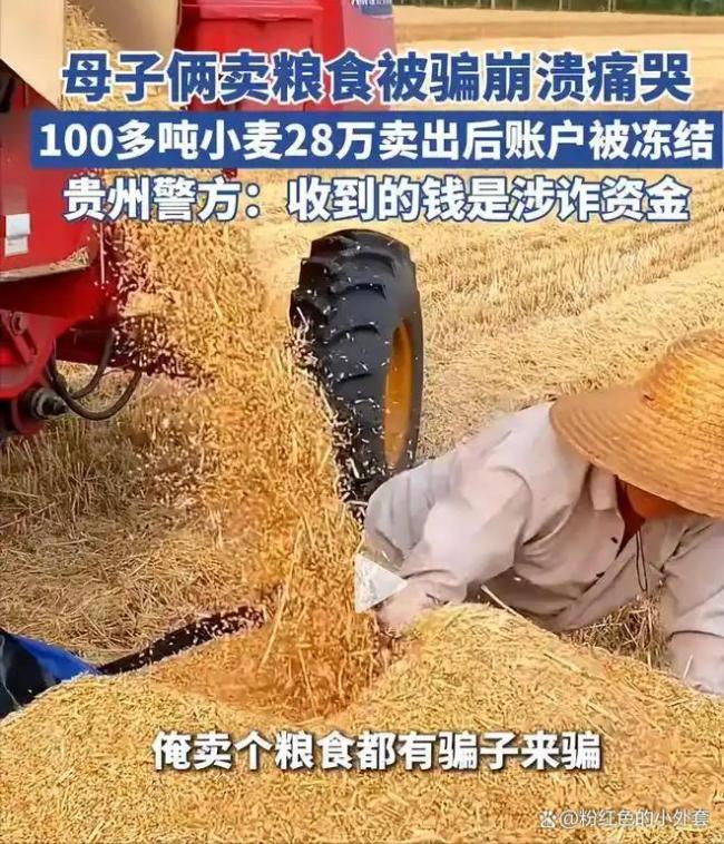 男子卖粮款被冻结 警方让其退钱