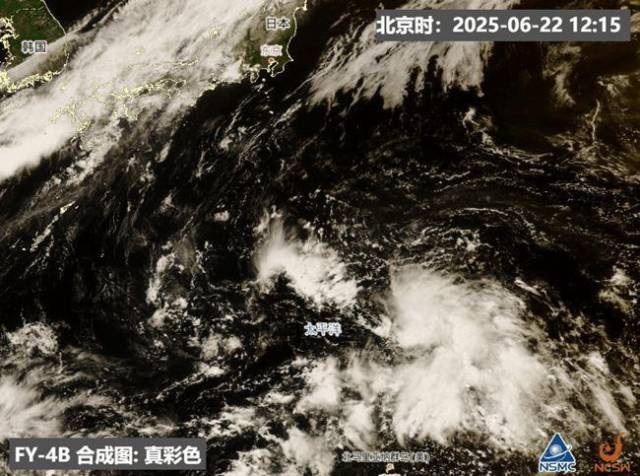 ↑图中右下云系就是仍发育中的低压系统,未来可能成为2号台风。 ↑图中右下云系就是仍发育中的低压系统,未来可能成为2号台风。