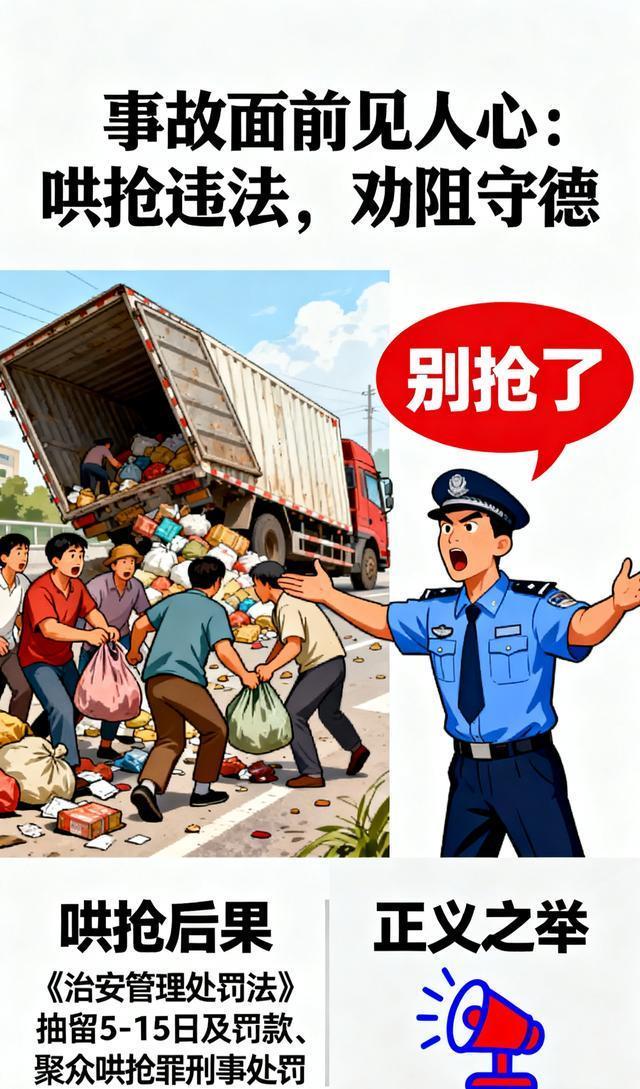 载有140头牛半挂车侧翻 志愿者帮忙