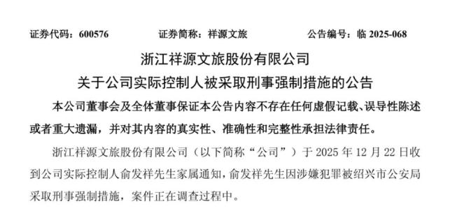 涉案200亿！浙商大佬俞发祥被控制