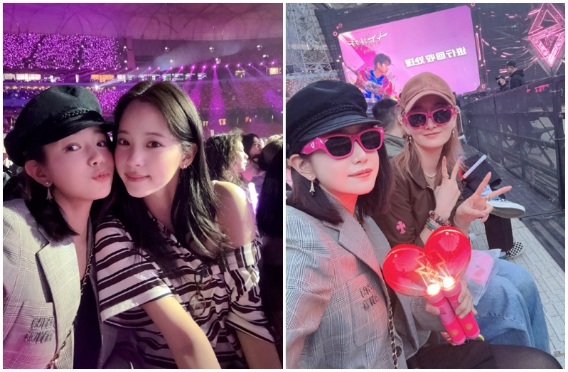 陈妍希与欧阳娜娜等友人相约看演唱会。（图／陈妍希michelle 微博）
