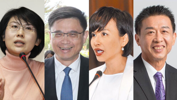 左起为民进党“立委”林岱桦、赖瑞隆、邱议莹、许智杰。 左起为民进党“立委”林岱桦、赖瑞隆、邱议莹、许智杰。
