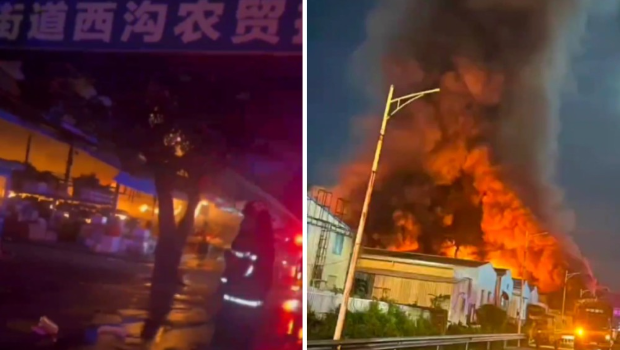 汕头一街市周二凌晨发生大火，当局通报3人葬身火海。抖音@带刺的玫瑰