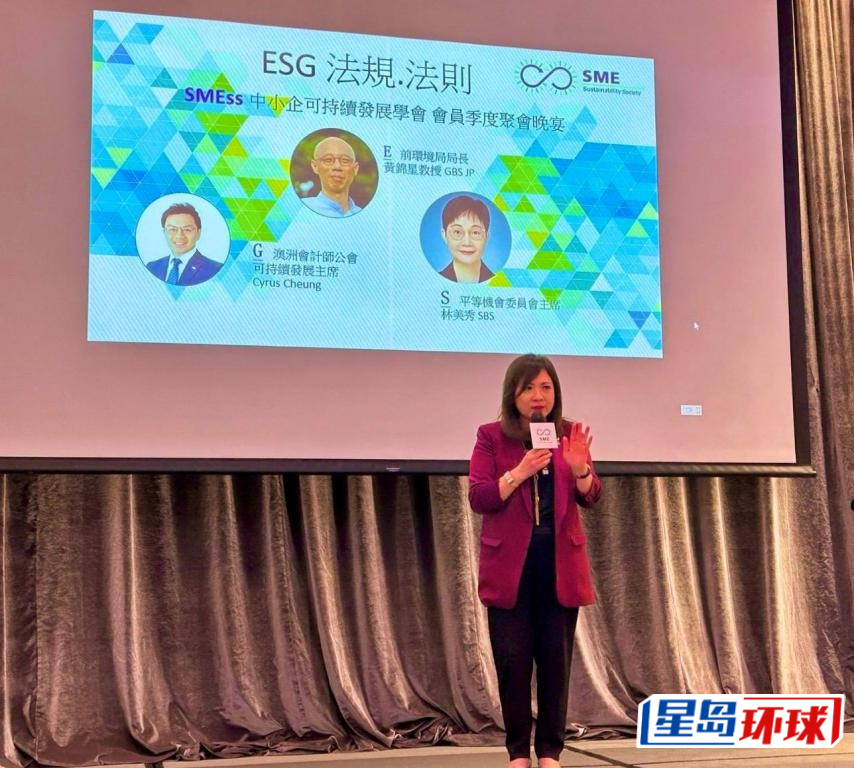 中小企可持续发展学会创会会长连舜香建议中小企推行ESG时，因应公司情况按部就班。