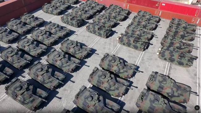 第二批42辆台军M1A2T坦克将于26日夜抵台