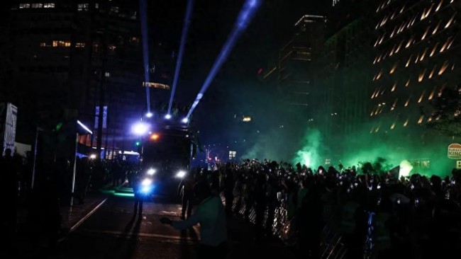 葡萄牙球迷庆祝时遭警察误伤