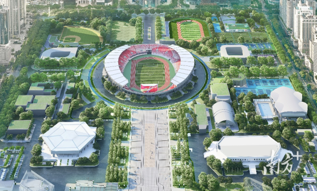 天河体育中心进行绿色低碳改造。受访者供图