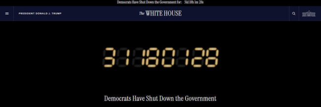 美政府“停摆”还差3天追平最长纪录