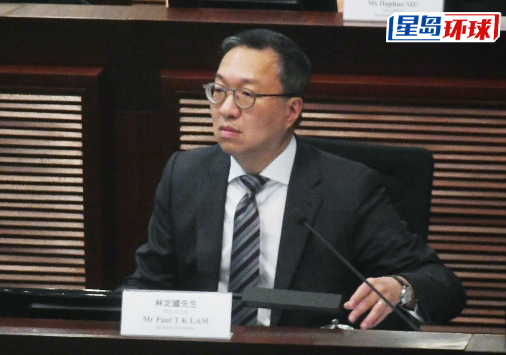 律政司司长林定国。 律政司司长林定国。