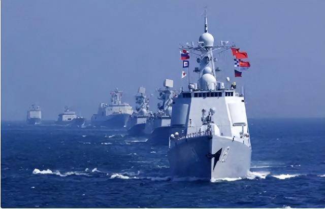 中国海军舰艇围观美菲澳新四国演习