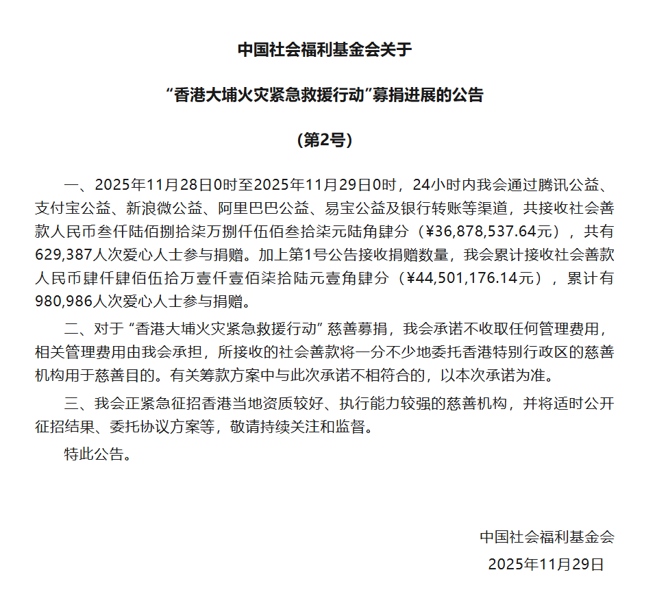 图原：“中国社会福利基金会”微信公众号截图